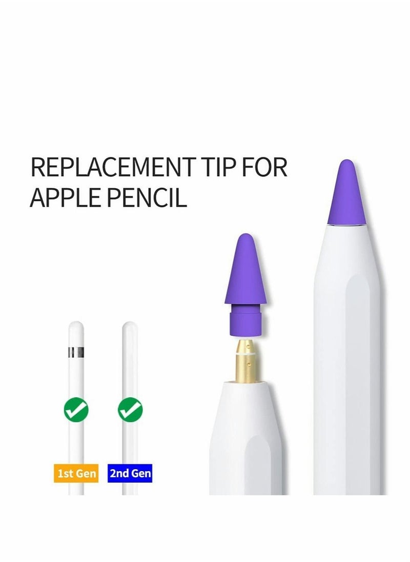 Excefore - Replacement Tips for Apple Pencil, 5 Pcs Color Pen Tip Compatible with Apple Pencil Tips 1st & 2nd Generation Nib - Image 1