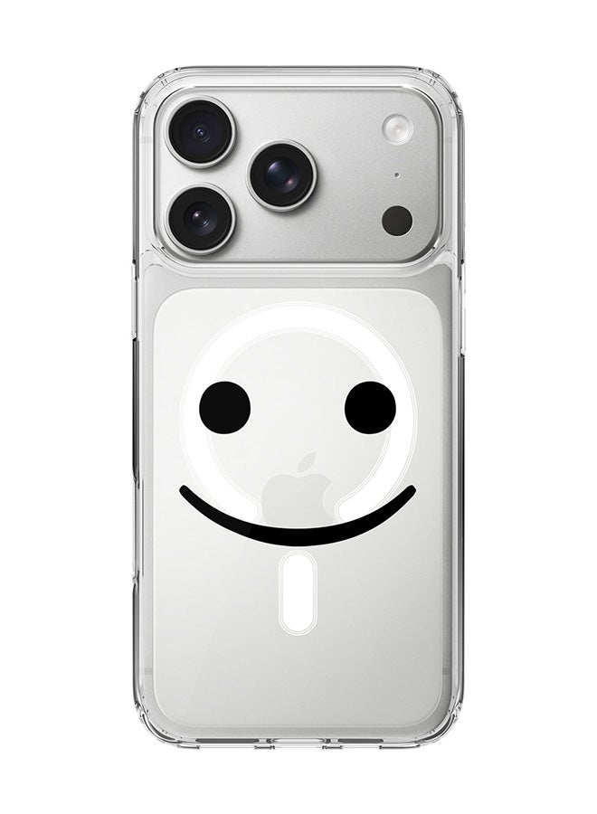 Stylizedd Classic Clear MagSafe Case for iPhone 17 Pro , Hybrid Soft Case Flexible Edges Anti Drop TPU PC Gel Thin Transparent Cover [ Designed for iPhone 17 Pro ] - Blimey Smiley