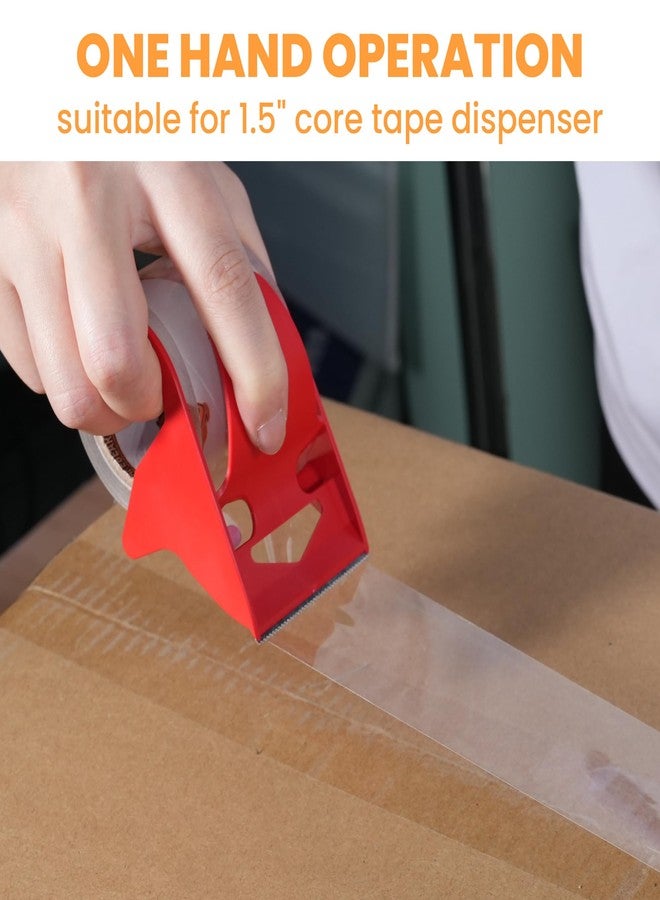TAPEBEAR No Noise Packing Tape with Dispenser, 2.6mil Thick, 1.88" x 22yd Super Clear Packaging Tape for Book Binding, Carton Sealing, Moving, Shipping, 6 Rolls Tape with 6 Free Dispenser - Image 2