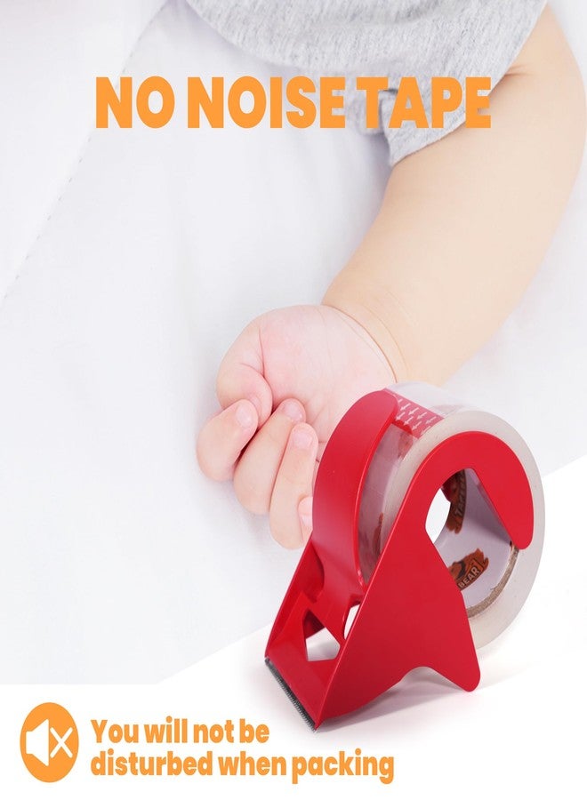 TAPEBEAR No Noise Packing Tape with Dispenser, 2.6mil Thick, 1.88" x 22yd Super Clear Packaging Tape for Book Binding, Carton Sealing, Moving, Shipping, 6 Rolls Tape with 6 Free Dispenser - Image 4