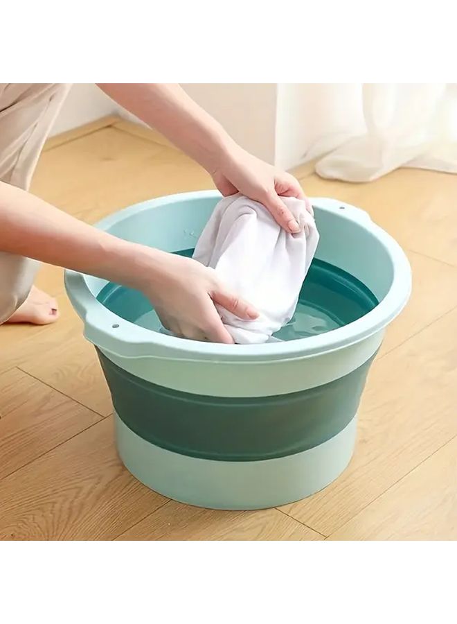 Red And Pink Foldable Foot Bath Tub With Massage Bottom For Soaking And Cleaning - Image 4