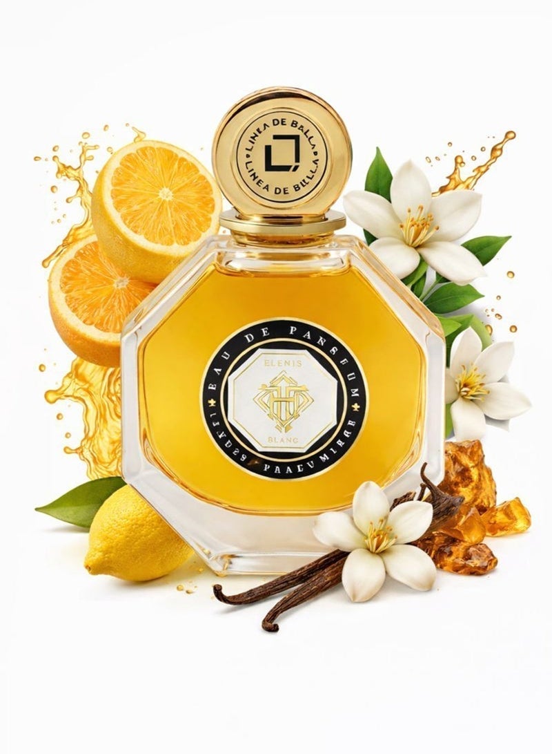 لينيا دي بيلا إلينيس بلانك أو دو بارفان 100 مل – عطر فاخر للجنسين بثبات طويل بنفحات الجريب فروت والليمون وزهر البرتقال والياسمين مع قاعدة من الفانيليا والمسك والعنبر | لينيا دي بيلا - Image 1