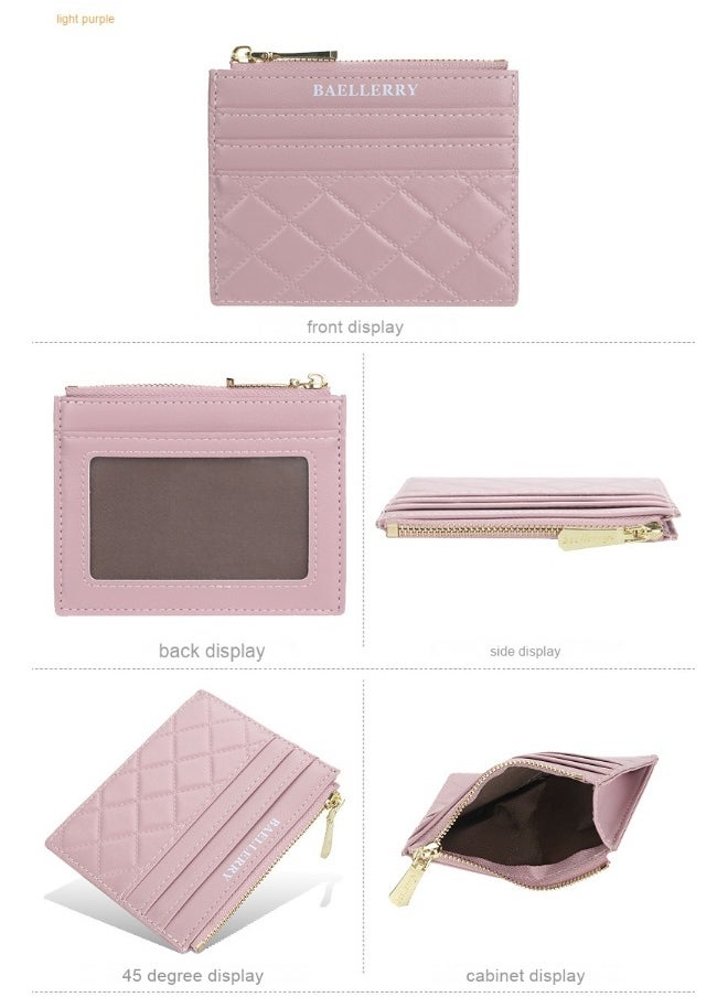 baellerry Women's Diamond Check Candy Colored Purse Driver's License Cover Mini Multi-card Holder Card Cover  - Image 4