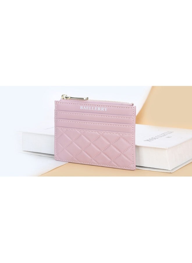 baellerry Women's Diamond Check Candy Colored Purse Driver's License Cover Mini Multi-card Holder Card Cover  - Image 3