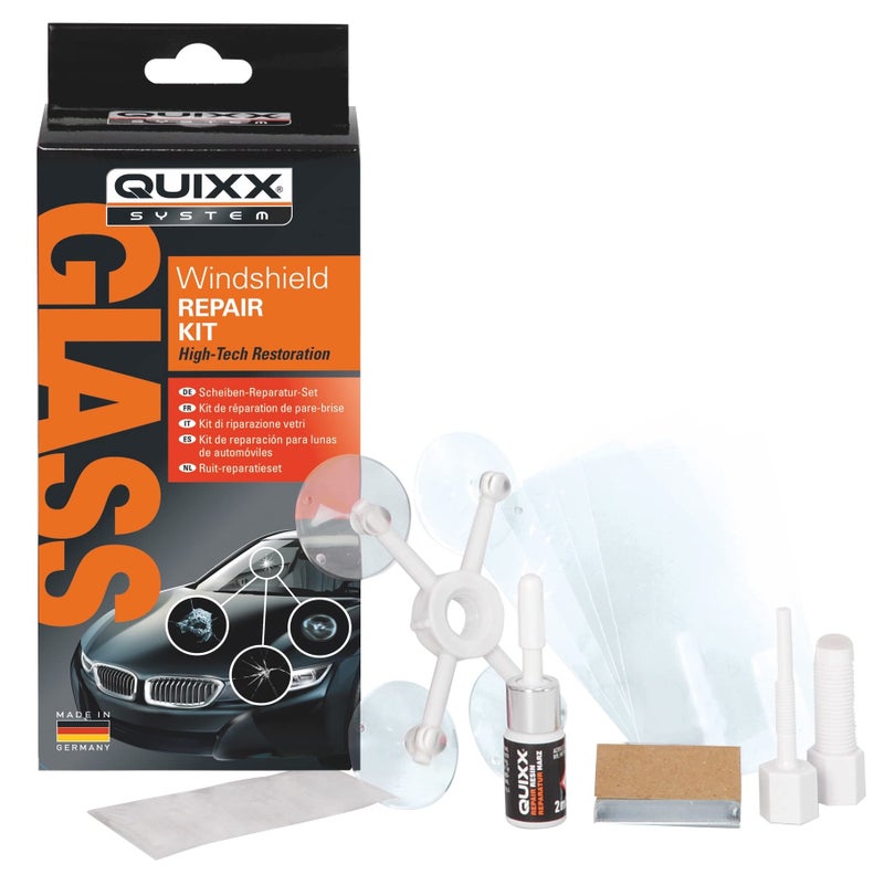 QUIXX 10210 Windshield Repair Kit Is the CostEffective fix for chips cracks bullseye and starshaped damage to windshields Use on Your Automobile Motorcycle or Boat
