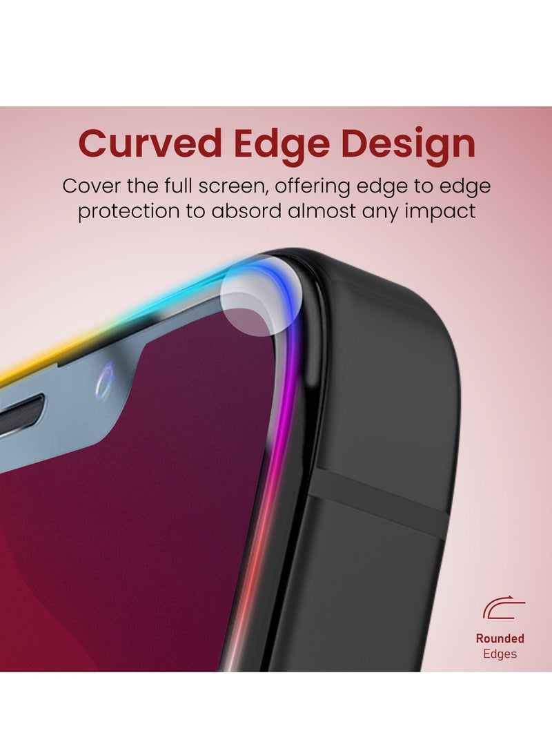 Moxedo Moxedo 2 Pack HD Matte Impact Resistant Glass Screen Protector with Installation Frame Compatible for iPhone 13 Mini 5.4 inches  - Image 4