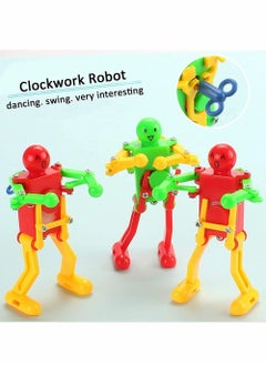 NIBEMINENT Funny Spring Wind-up Dancing Walking Robot Toy for Kids, Playset Kids Role Playing, Swing Function Buddies Robots Theme Party Activity, 6 Pcs, Random color  - Image 5