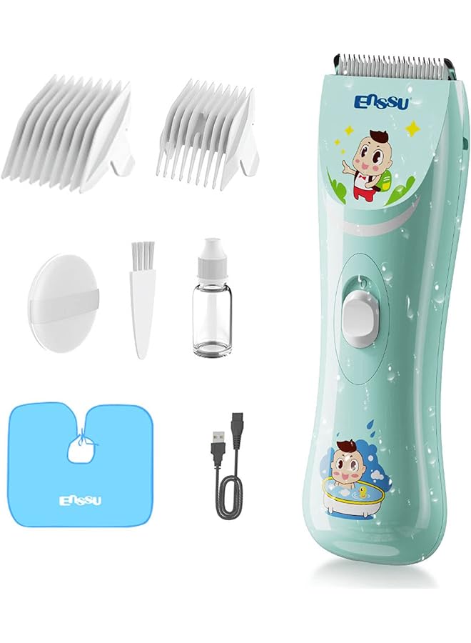 ENSSU Quiet Baby Hair Clippers Safety Kids Hair Trimmers Silent Chargeable Cordless Professional Hair Clipper For Baby Kids Children Infant. - Image 1