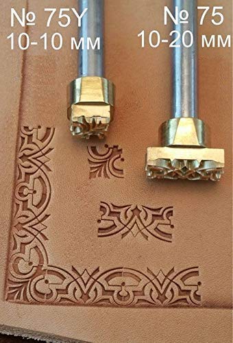 DandS ltd Leather Stamp Tool, Professional Steel Craft Tool for Leatherworking, Embossing, Carving & Stamping Leather Projects, Belts Wallets & DIY Projects Compatible with Mallet #75Set - Image 3