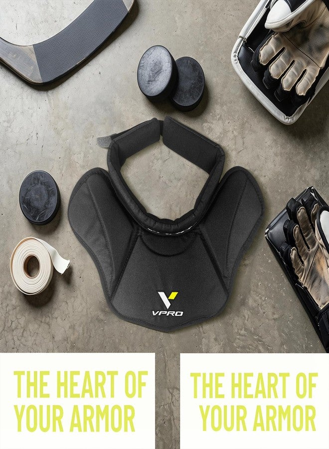 VPRO Hockey Goalie Neck Guard - Ice Hockey Throat Protector Guard - Lightweight and Adjustable Collar for Adult & Youth Players (JR(Small)) - Image 5