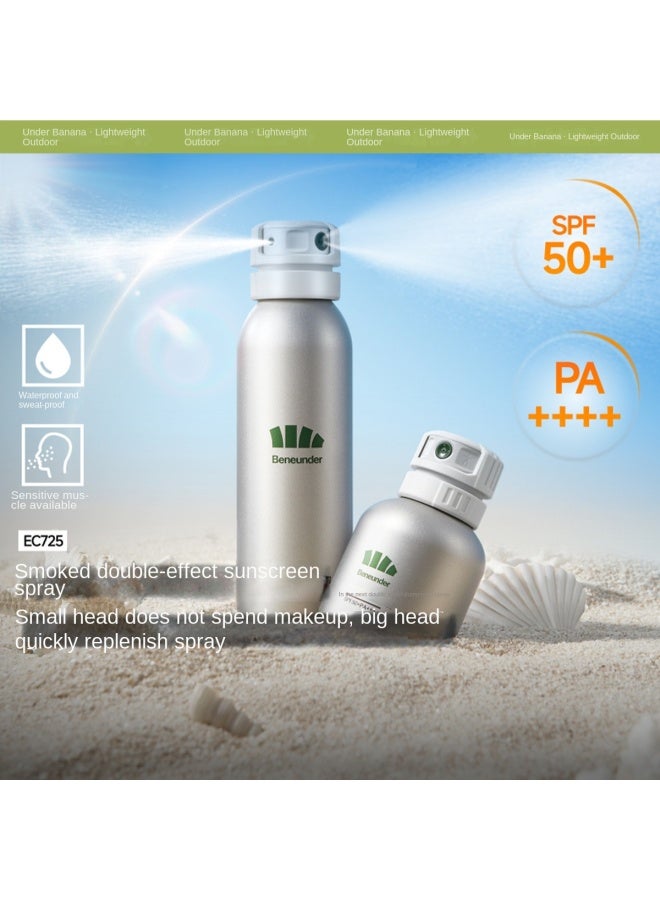 【رذاذ واقي من الشمس مزدوج التأثير & مبيض】تصميم فوهة مزدوجة للرجال والنساء، حماية من الأشعة فوق البنفسجية، تبييض، مقاوم للماء، مقاوم للعرق، مناسب للاستخدام على الجسم بالكامل - Image 2