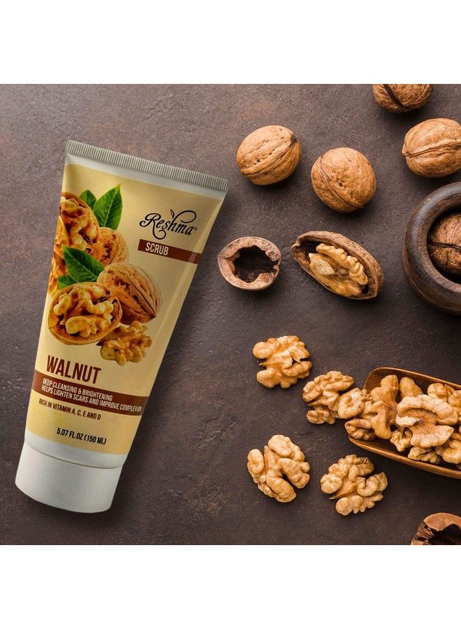 Reshma Beauty Walnut Scrub | Helps Remove Dead Skin Hyper Pigmentation And Impurities | Rich In Vitamin A C D & E | Paraben Free | Crueltyfree Pack Of 1 - Image 3