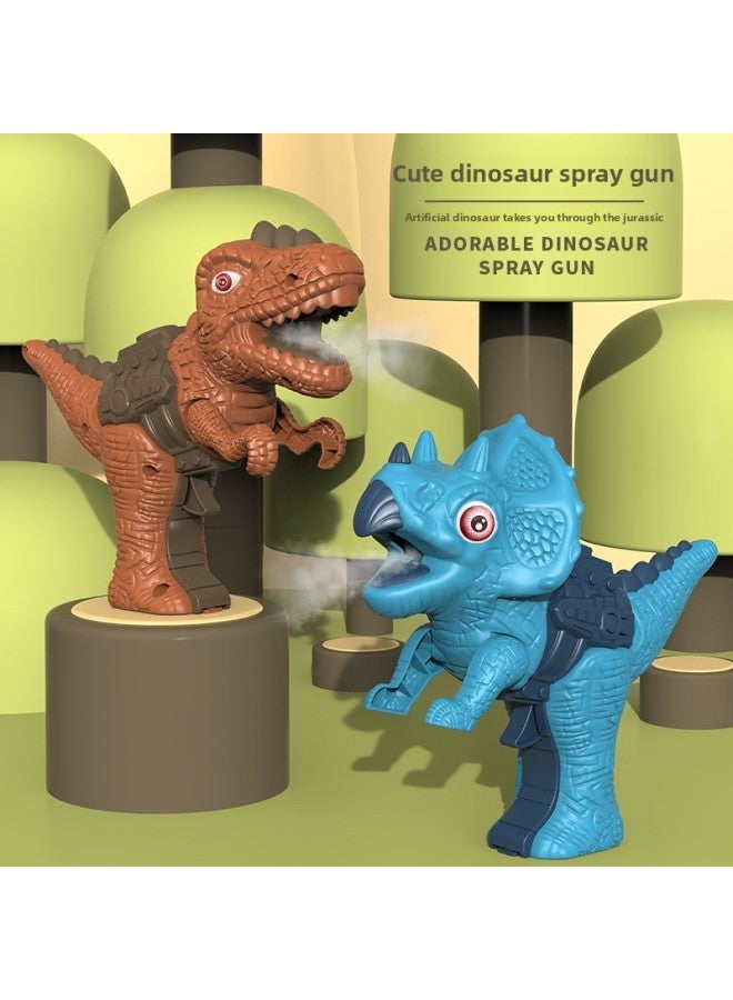 Dinosaur Spray Gun Simulation Tyrannosaurus Rex Model Sound And Light Sound Effects Boys And Girls Children Toys Water Spray Gun -Color:Pink-double Crown Dragon (color Box)  - Image 3