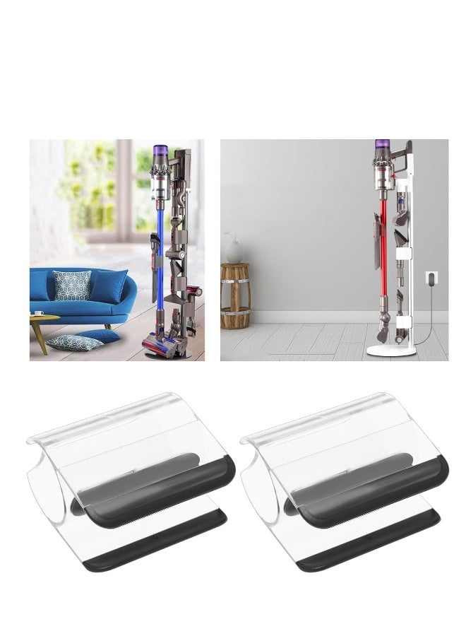 Attachment Clip Holder, Compatible with Dyson V6 V7 V8 V10 V11 V12 V15 Vacuum Cleaner Storage Rack Bracket Organizer Accessories, Unique Transparent Design, Luxurious and Delicate (2PCS) - Image 4