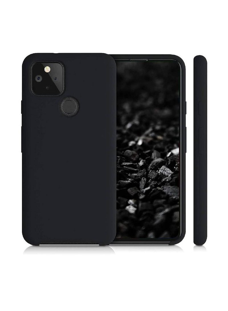 IAF Liquid Silicone Soft Gel Rubber Slim Case Cover For Google Pixel 5 Black - Image 1