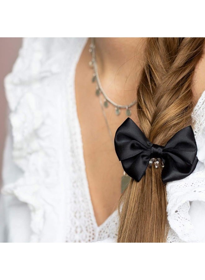 Invisibobble Bowtique Hair Bow with Invisibobble Original Slim Hair Scrunchie for Girls and Women, True Black - Image 3