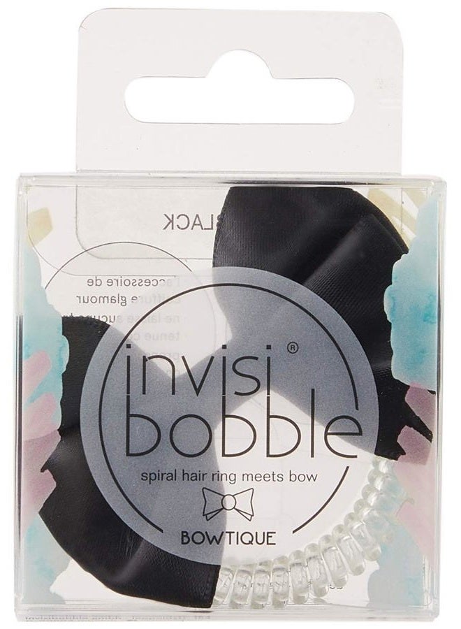 Invisibobble Bowtique Hair Bow with Invisibobble Original Slim Hair Scrunchie for Girls and Women, True Black - Image 2