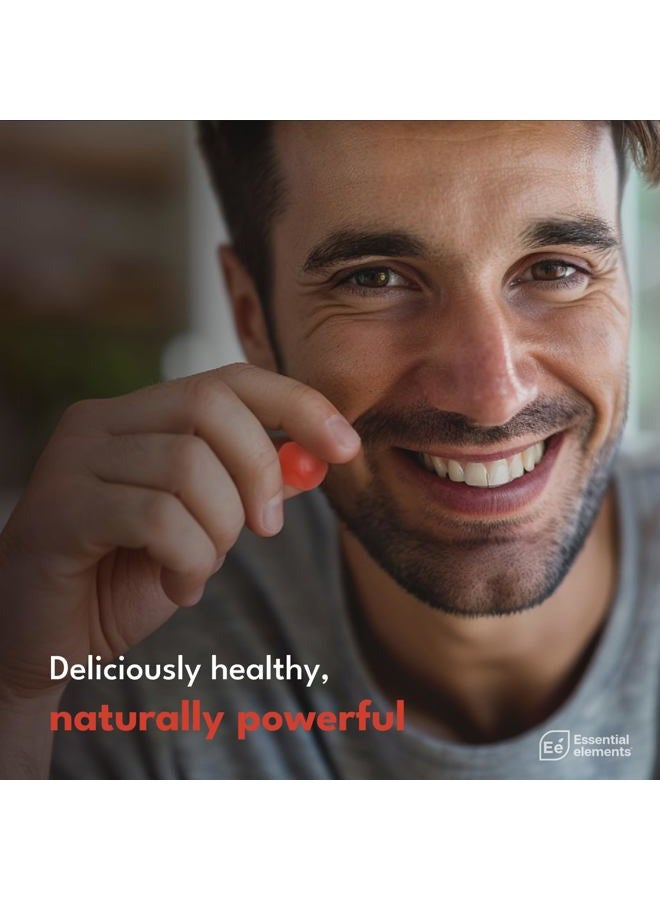 Essential Elements Apple Cider Vinegar Gummies from The Mother - Naturally-Sourced, Vegan ACV with Folic Acid and Vitamin B6 & B12 (2 Pack) - Image 4