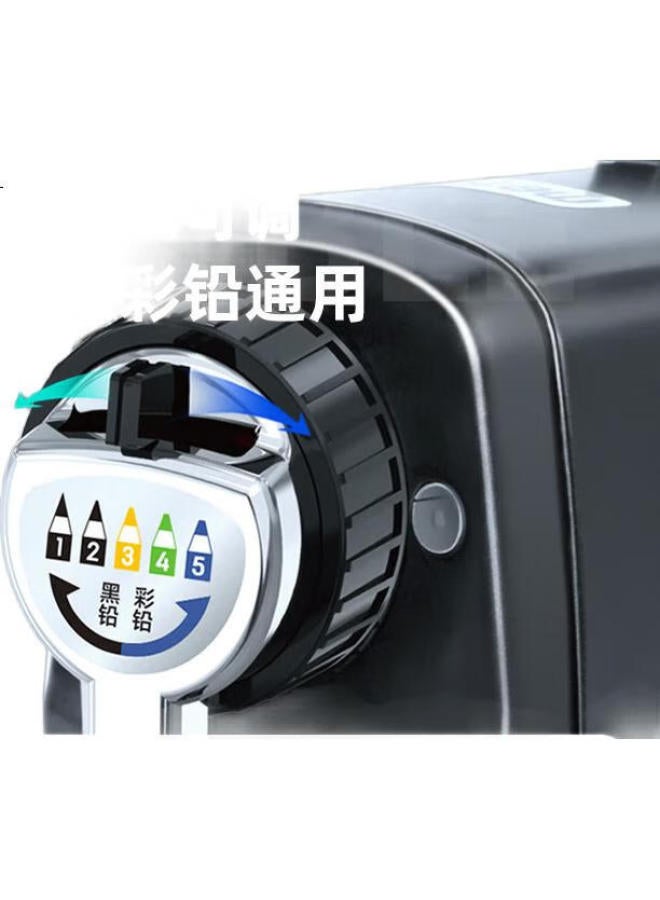 Deli Adjustable Thickness Pencil Sharpener For Students, Metal Pencil Sharpener, Children'S Stationery, Exam Birthday Back-To Gift, Black - Image 1