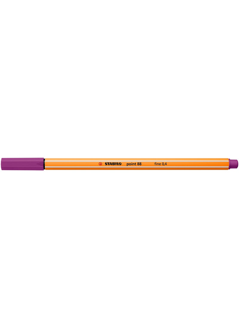 STABILO Fineliner Point 88 in Lilac Color , for Journal Planner , Note , Drawing , Pack of 10 Pens  - Image 1