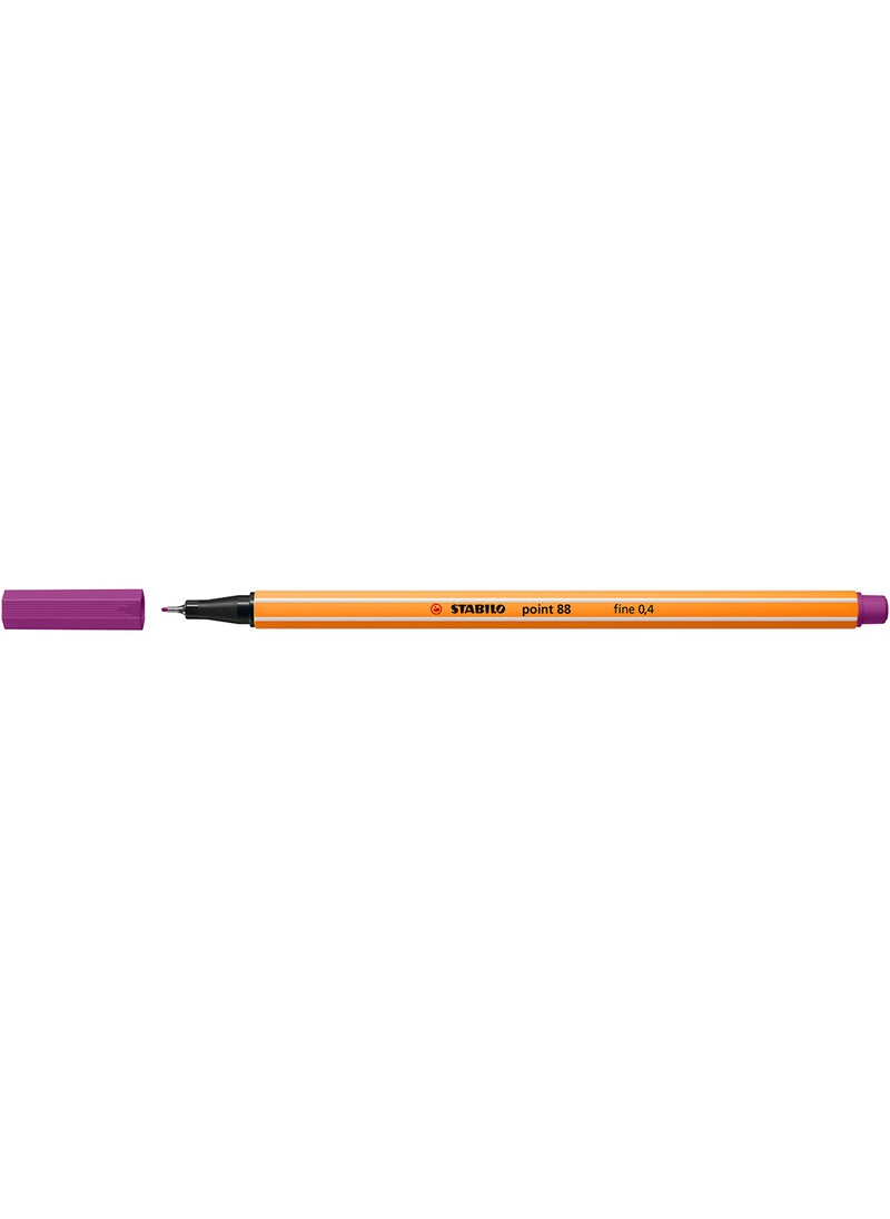 STABILO Fineliner Point 88 in Lilac Color , for Journal Planner , Note , Drawing , Pack of 10 Pens  - Image 2