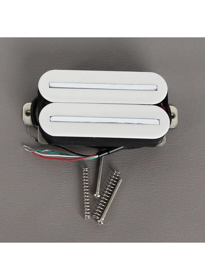 FLEOR High Output Bridge Pickup Dual Hot Rail Humbucker Pickups Ceramic Electric Guitar Pickup Humbucker, White - Image 4