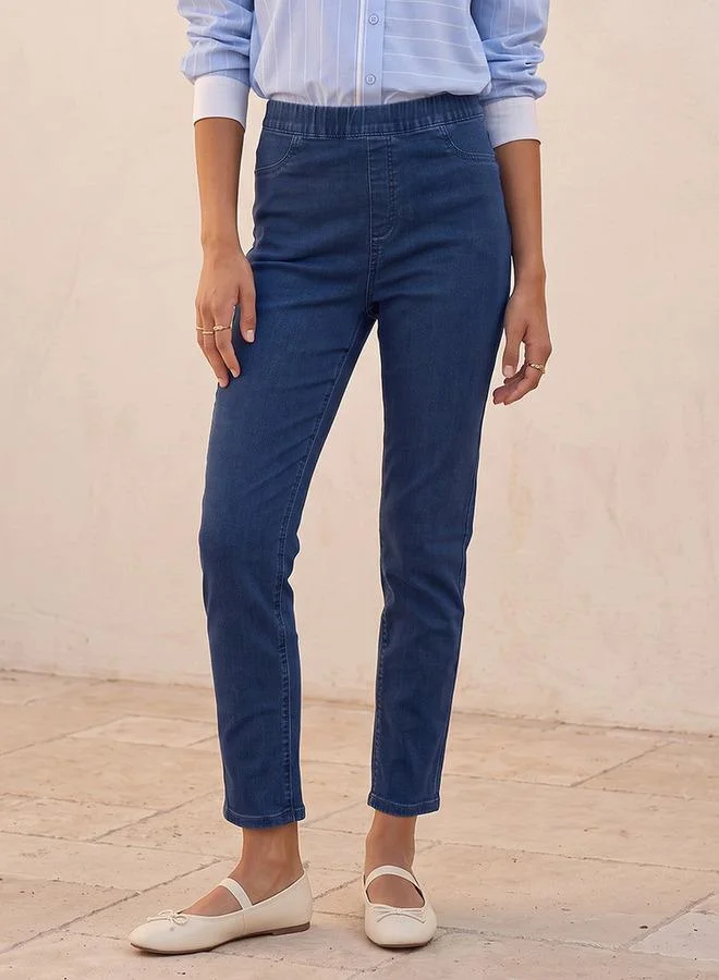 لي كوبر Lee Cooper Slim Fit Jeggings with Elasticated Waistband