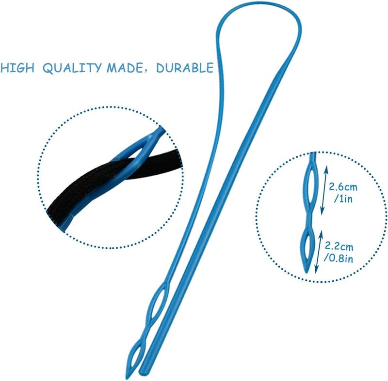 yuntop 1Pcs 23In Flexible Plastic Drawstring Threader Tool, Easy Threader Drawstring Replacement Tool for Jackets Swim Trunks Pants Sweatpants Shorts Hoodies (Blue) - Image 4