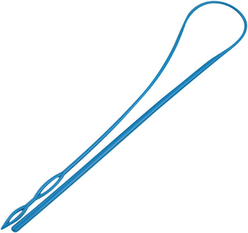 yuntop 1Pcs 23In Flexible Plastic Drawstring Threader Tool, Easy Threader Drawstring Replacement Tool for Jackets Swim Trunks Pants Sweatpants Shorts Hoodies (Blue) - Image 1