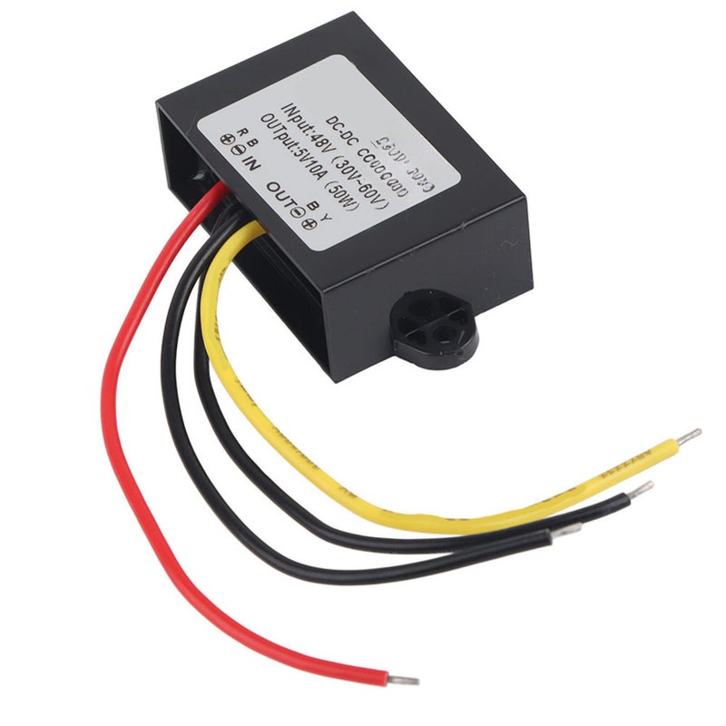 وحدة إمداد طاقة متنقلة بخفض الجهد (Buck Converter) من DC-DC 36 فولت/48 فولت إلى 5 فولت 10 أمبير - Image 1