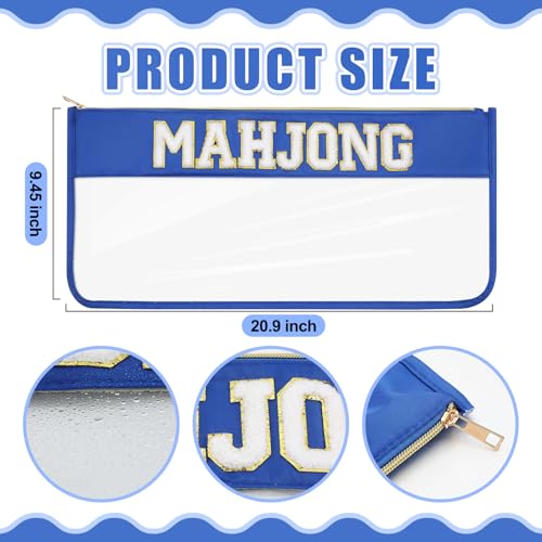 Sunnymove 1 PCS American Mahjong Bag Empty Mahjong Tiles Bag Only with Zippered Letters Case OnlyDark BlueMohjong - Image 5