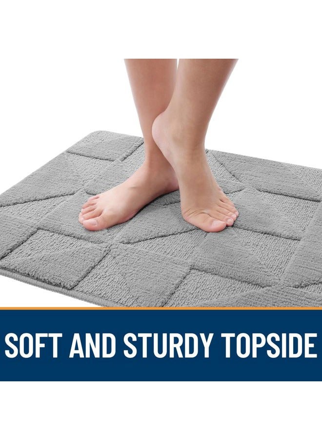 OLANLY Door Mats Indoor, Non-Slip, Absorbent, Dirt Resist, Entrance Washable Mat, Low-Profile Inside Entry Doormat for Entryway (32x20 inches, Grey) - Image 3