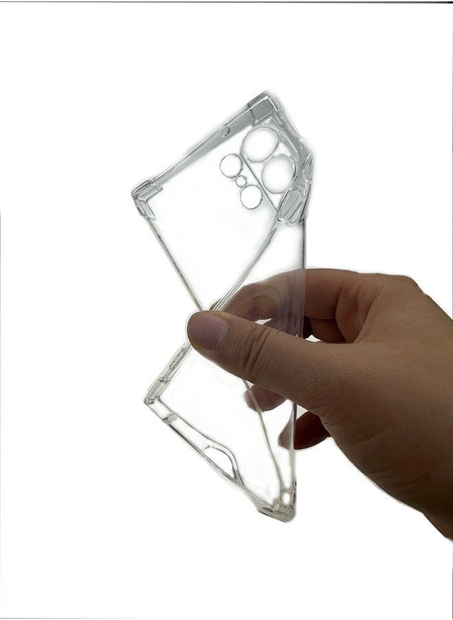 HY - Galaxy S23 Ultra Clear Case (6.8 inch), Anti-scratch Back Cover, Slim and Soft TPU Protector, Full Coverage Drop Protection - Clear - Image 1