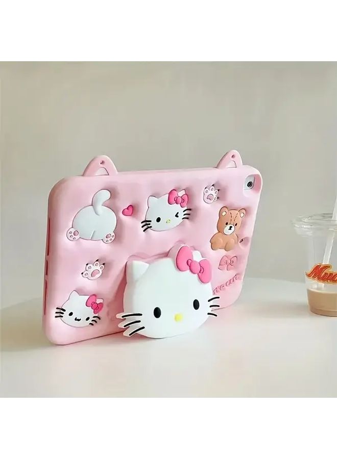 Durable Silicone Tablet Case for Samsung Tab A9 8.7 Inch 360 Rotating Stand Scratch Resistant Cute Cartoon Design - Image 5