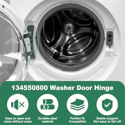 FBULWSEC Upgraded 134550800 Affinity Washer Door Hinge with Bushings & 131763310 Striker Kit - Compatible with Frigidaire, Kenmore, Electrolux, Crosley Washing Machines - Replaces 1191162, AP3886714, PS1152380 - Image 2