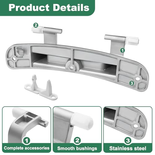 FBULWSEC Upgraded 134550800 Affinity Washer Door Hinge with Bushings & 131763310 Striker Kit - Compatible with Frigidaire, Kenmore, Electrolux, Crosley Washing Machines - Replaces 1191162, AP3886714, PS1152380 - Image 3