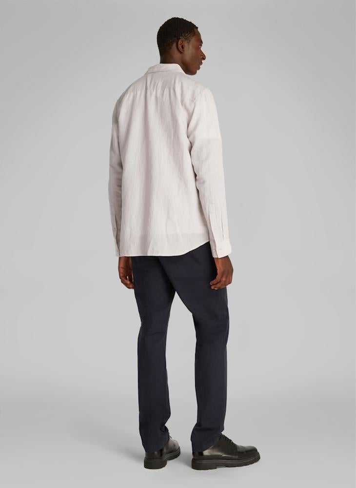 CALVIN KLEIN Regular Fit Linen Cotton Long Sleeve Shirt  - Image 2
