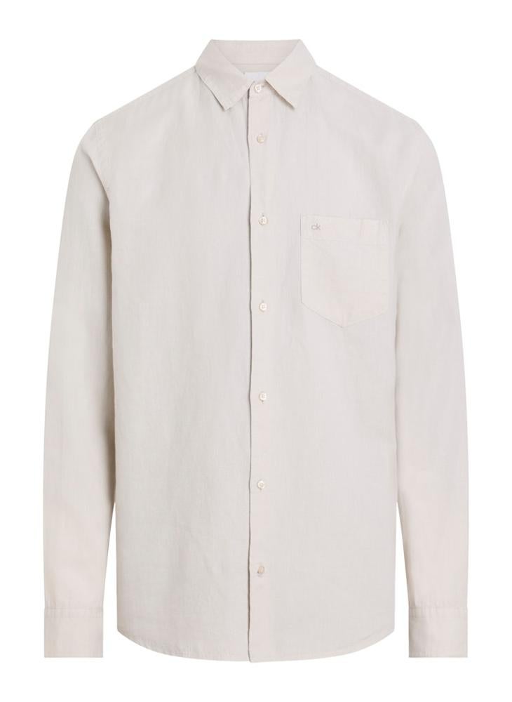 CALVIN KLEIN Regular Fit Linen Cotton Long Sleeve Shirt  - Image 5