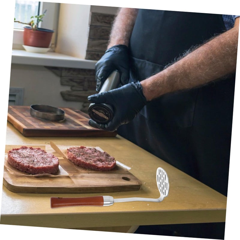 Stainless Steel Meat Masher Kitchen Tool Cake Presser Hand Press Maker 1 Piece - Image 5