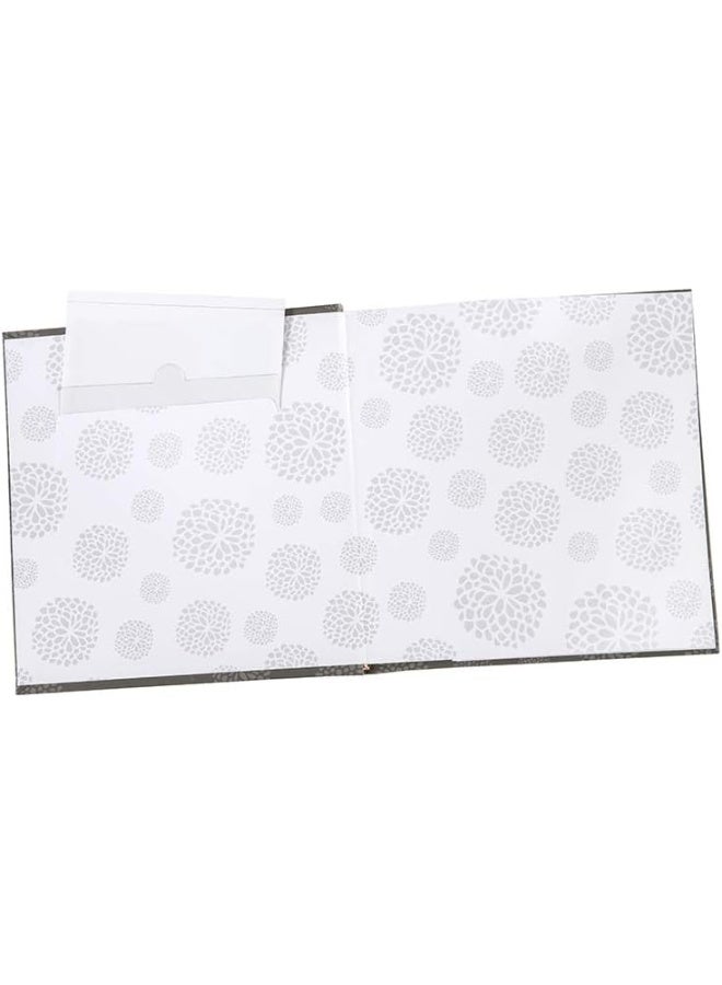 Malden International Designs 2 Up 4x6 Memories Sentiment Book Bound Gray Printed Paper Photo Album With Memo Writing Space