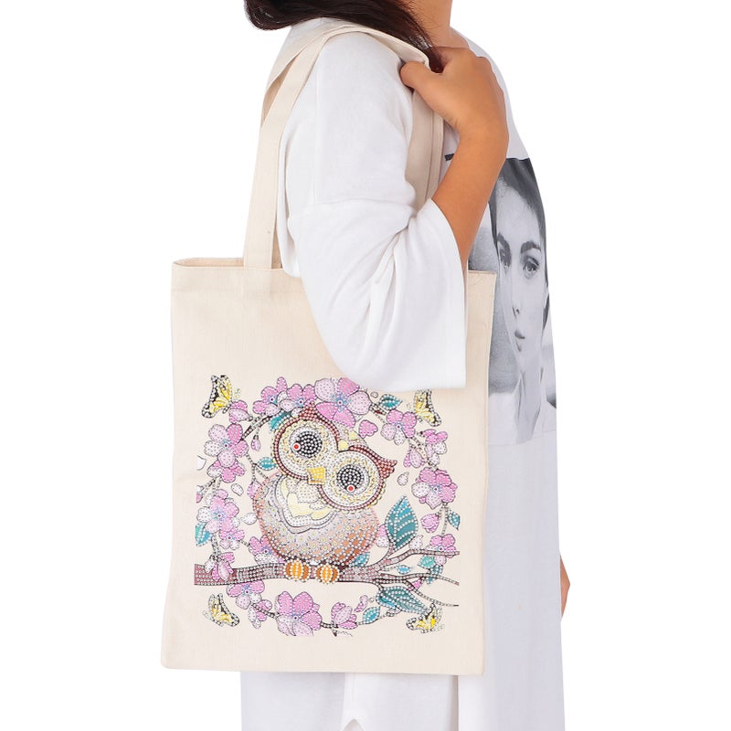 DIY Diamond Painting Shopping Bag Rhinestones Painting Tote Bag with Handles Tool SetBB016 - Image 4