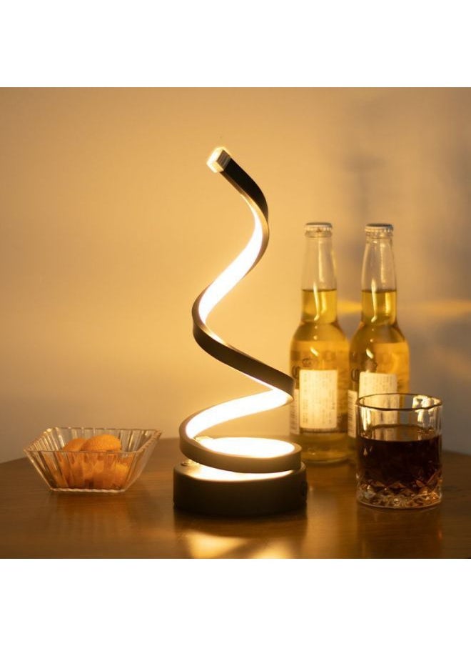 Generic - Bar Atmosphere Lamp Decorative Nightlight Restaurant Desktop Rechargeable Table Lamp Clear Bar Table Lamp Atmosphere Lamp Bedside Lamp-Light Source Power:Default Items-Light Color:Seaweed Table Lamp-white Light+charger+printing - Image 1