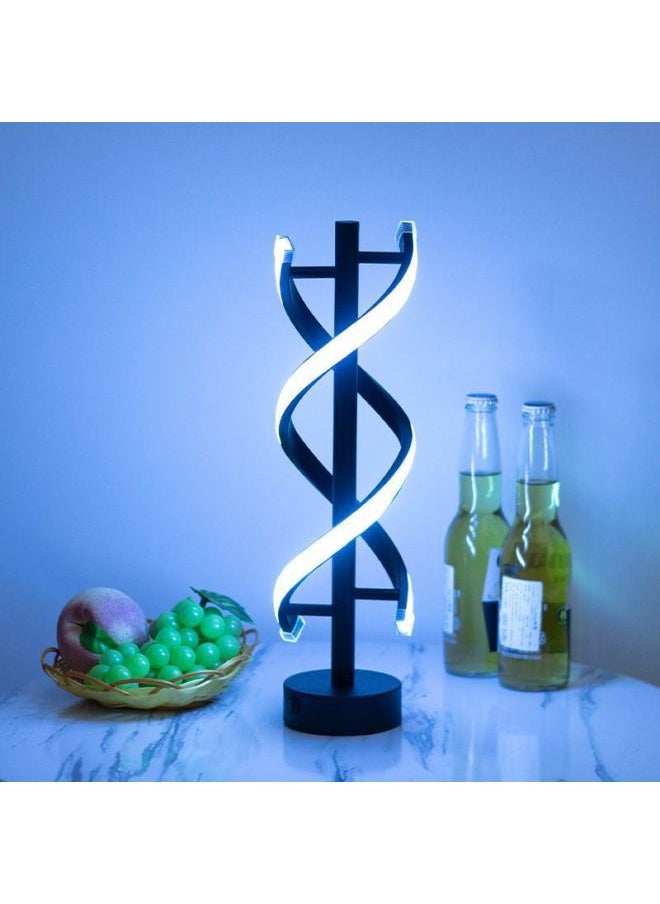 Generic - Bar Atmosphere Lamp Decorative Nightlight Restaurant Desktop Rechargeable Table Lamp Clear Bar Table Lamp Atmosphere Lamp Bedside Lamp-Light Source Power:Default Items-Light Color:Seaweed Table Lamp-white Light+charger+printing - Image 1