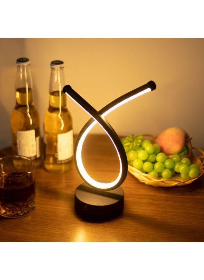 Generic - Bar Atmosphere Lamp Decorative Nightlight Restaurant Desktop Rechargeable Table Lamp Clear Bar Table Lamp Atmosphere Lamp Bedside Lamp-Light Source Power:Default Items-Light Color:Seaweed Table Lamp-white Light+charger+printing - Image 1
