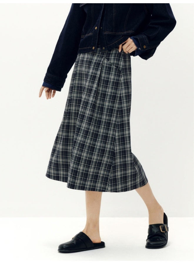 سيمير تنورة كاروهات بقصّة A مع جيوب للنساء - Image 2