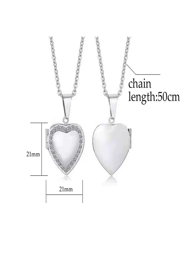 KunBead Mom 20 inch Love Open Heart Photo Locket Necklace with Picture inside-Stainless Steel for Women - Image 3