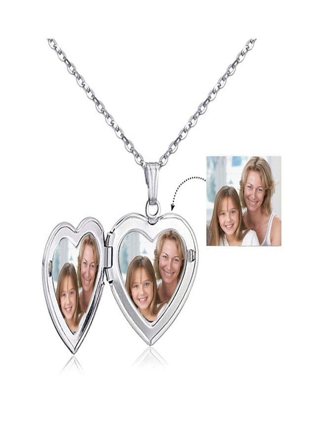 KunBead Mom 20 inch Love Open Heart Photo Locket Necklace with Picture inside-Stainless Steel for Women - Image 4