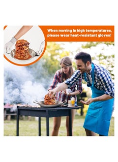 SYOSI SYOSI Al Pastor Skewer Griddle, Upgraded Thicken Stainless Vertical Skewer Griddle, Barbecue Grill Stand, Vertical Skewer Grill, Great for Oven BBQ Dishes, Tacos Al Pastor, Tacos, Whole Chicken  - Image 5