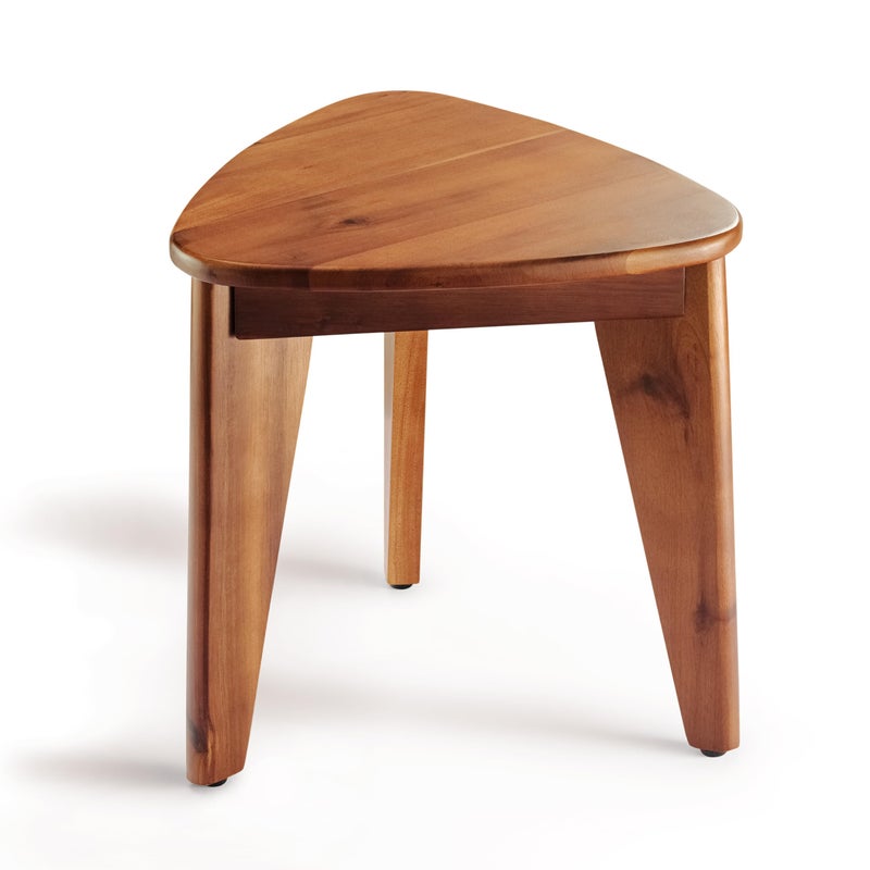 HOLANA 12 Corner Shower Foot Rest Wooden Showers Stool Seat for Shaving Legs Small Corner Shower Benches for Inside Shower Waterproof Bath Step Stools Bench for Bathroom Acacia Wood