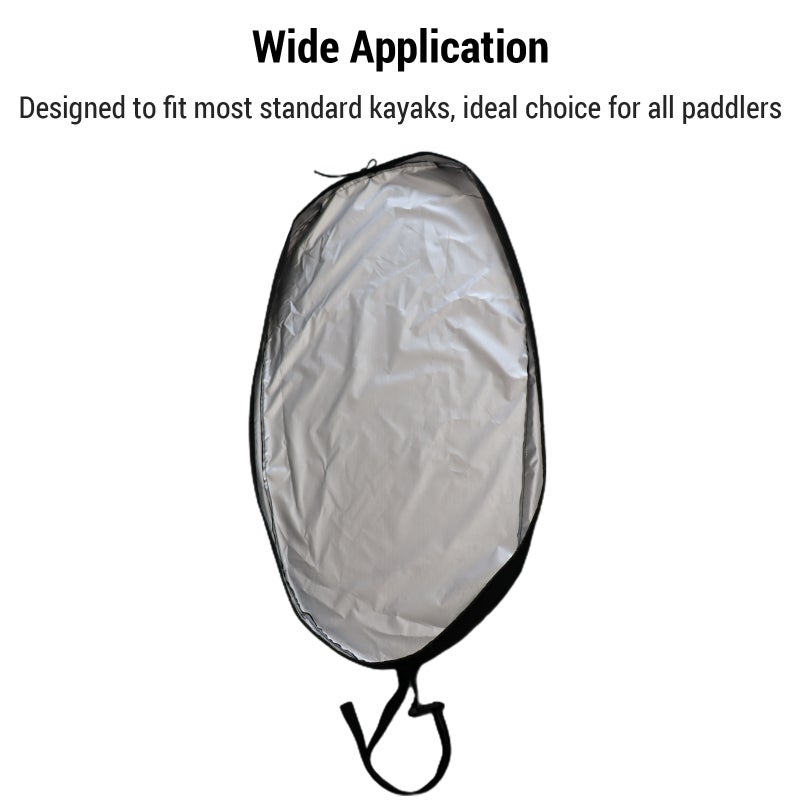 Kayak Cockpit Waterproof Cover Universal Adjustable Kayak Seat Cover with Drawstring Bag 420D Oxford Cloth Kayak Canoe Cockpit Protector - Image 4